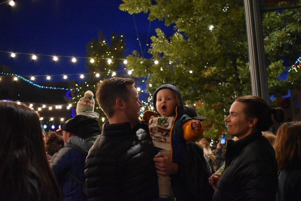 Crowds fill Old Town Square for the annual holiday lighting ceremony in Fort Collins, named one of the best mid-sized cities in America