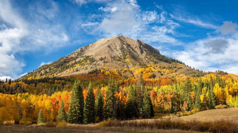 A mountain that looks like a good site for dispersed camping in Colorado